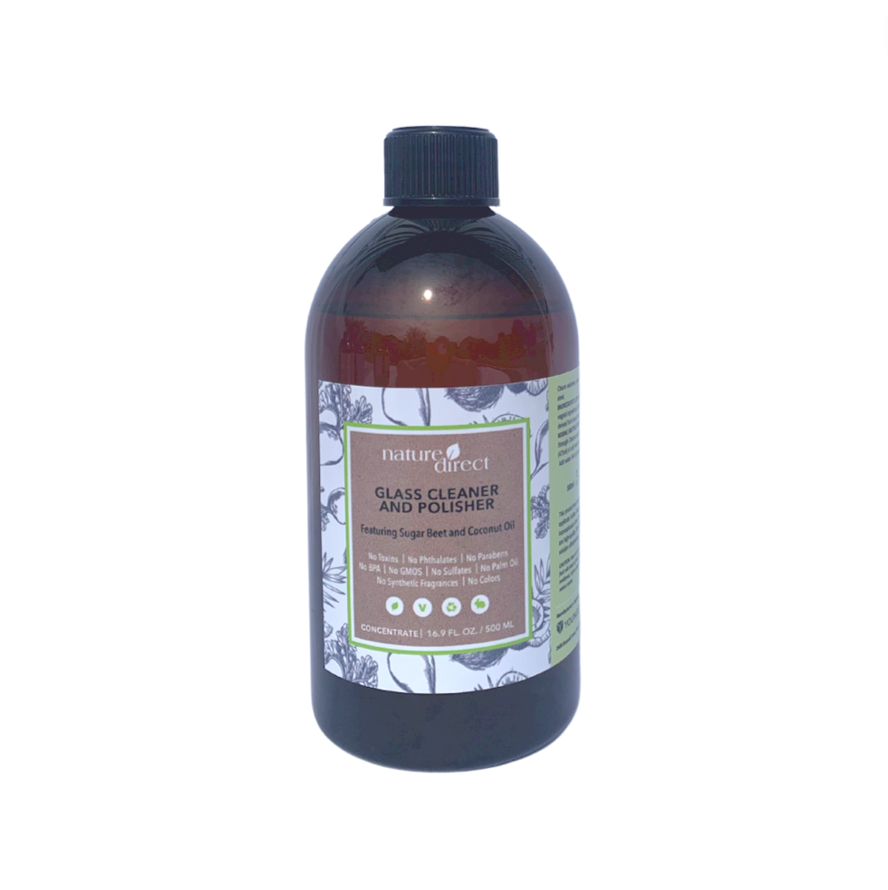 Nature Direct - Glass Cleaner and Polisher Concentrate 500ml