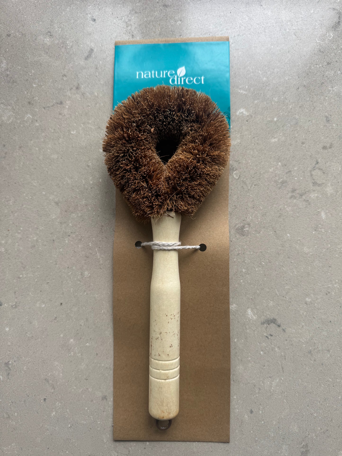 Coconut fibre scrubbing brush