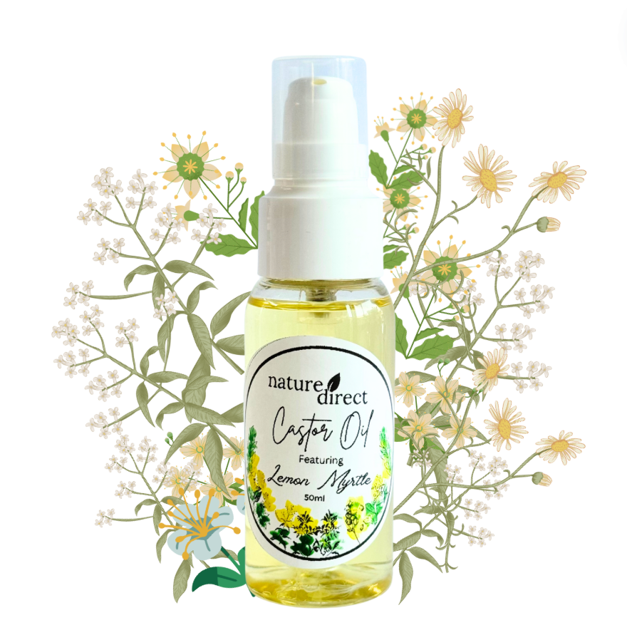 Nature Direct - Castor Oil and Lemon Myrtle EO for Face and Skin - 50ml