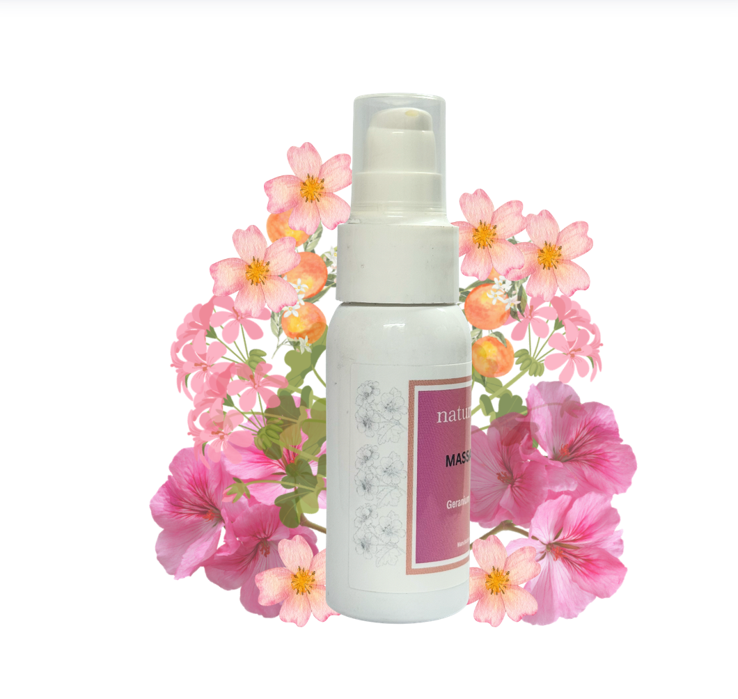 Nature Direct - Massage Oil Geranium Rose, Orange 50ml
