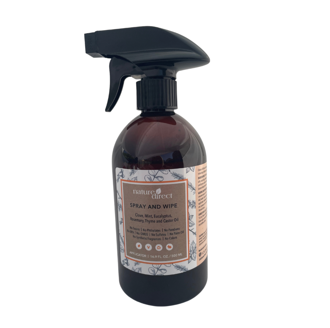 Nature Direct - Spray and Wipe Cleaner Applicator Bottle Only - 500ml