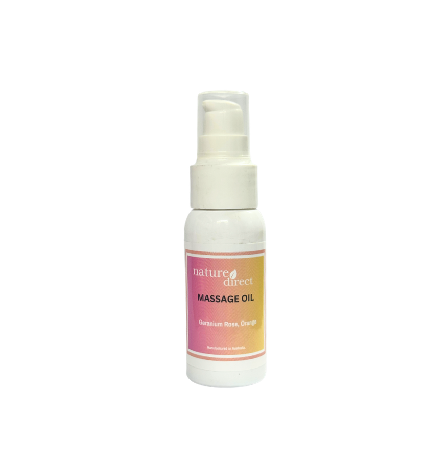 Nature Direct - Massage Oil Geranium Rose, Orange 50ml
